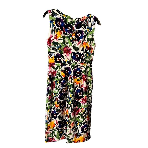 APT. 9 Dress 6 Garden Floral Stretch Sheath NWT Washable Sleeveless NEW - Picture 6 of 6